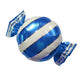 Peppermint Candy W/ Wrapper Ends - Royal Blue/ White Stripes 18″ Balloon