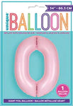 Light Pink Number 0 34″ Foil Balloon by Unique from Instaballoons