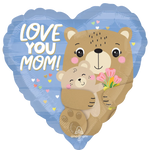 Love You Mom Bear Hugs 17″ Foil Balloon by Anagram from Instaballoons