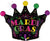 Mardi Gras Filigree Crown 30″ Foil Balloon by Betallic from Instaballoons