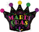 Mardi Gras Filigree Crown 30″ Balloon