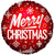 Merry Christmas Red (requires heat-sealing) 9″ Foil Balloons by Convergram from Instaballoons