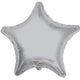 Metallic Silver Star (requires heat-sealing) 9″ Balloons (10 count)