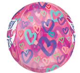 Mother's Day Layered Hearts Orbz 16″ Foil Balloon by Anagram from Instaballoons