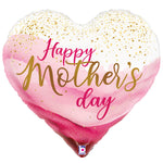 Mother's Day Pretty Pink Heart 23″ Foil Balloon by Betallic from Instaballoons