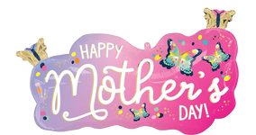 Mother's Day Vibrant Flutters 31″ Foil Balloon by Anagram from Instaballoons