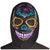 Neon Day Of The Dead Black Sugar Skull Full Head Mask by Amscan from Instaballoons