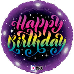 Neon Happy Birthday 18″ Foil Balloon by Betallic from Instaballoons