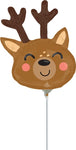 North Pole Christmas Reindeer (requires heat-sealing) 14″ Foil Balloon by Anagram from Instaballoons