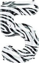 Zebra animal Print   Number 5 34" Balloon