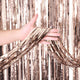 3ft×6.5ft Foil Fringe Curtain - Metallic White Gold