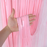 3ft×6.5ft Foil Fringe Curtain - Pink