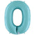 Pastel Blue Number 0 40″  Foil Balloon by Betallic             from Instaballoons