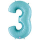 Pastel Blue Number 3 34″ Balloon