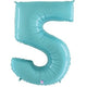 Pastel Blue Number 5 34″ Balloon