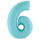 Pastel Blue Number 6 34″ Balloon