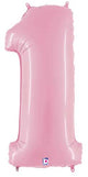 Pastel Pink Number 1 34″ Balloon