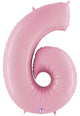 Pastel Pink Number 6 34″ Balloon