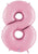 Pastel Pink Number 8 34″ Foil Balloon by Betallic from Instaballoons