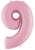 Pastel Pink Number 9 34″ Foil Balloon by Betallic from Instaballoons