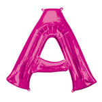 Pink Letter A 34″ Foil Balloon by Anagram from Instaballoons