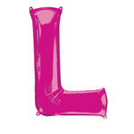 Pink Letter L 34″ Foil Balloon by Anagram from Instaballoons