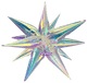 Primadescent Iridescent Starburst 40″ Balloon