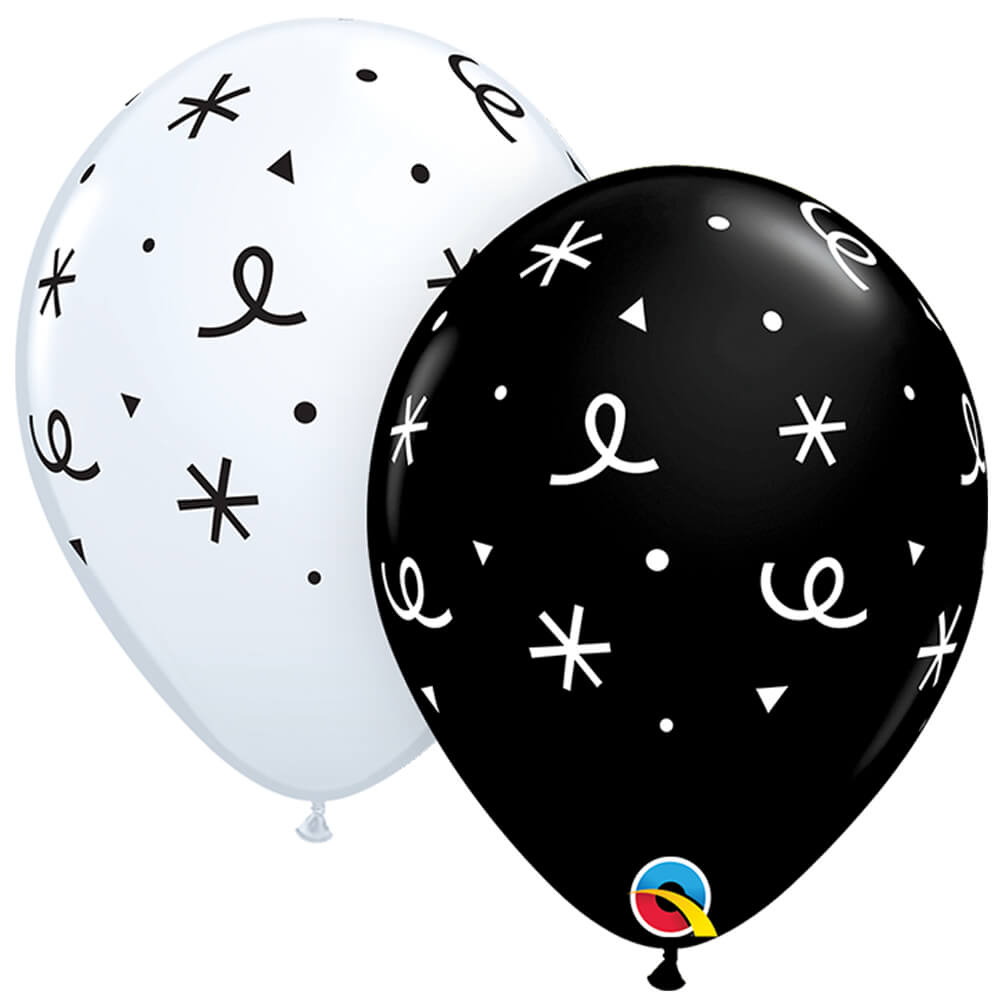 Boa 40 g Piume Bianco e Nero 180 cm - Balloon Planet