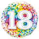 18 Rainbow Confetti 18″ Balloon