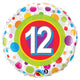 Age 12 Colorful Dots 18″ Balloon