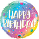 Birthday Ombré Dots & Sprinkles 18″ Balloon