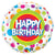 Happy Birthday Colorful Dots 18″ Balloon