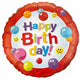 Happy Birthday Fun Bubble Dots 18″ Balloon
