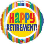 Retirement Colorful Stripes 18″ Balloon