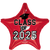 Red Class of 2025 Star 19″ Foil Balloon by Anagram from Instaballoons