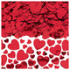 Red Metallic Hearts Confetti