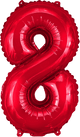 Red Number 8 16″ Balloon