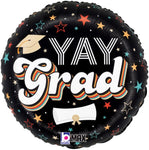 Retro Yay Grad Graduation 18″ Foil Balloon by Betallic from Instaballoons