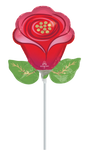 Rose Flower (requires heat-sealing) 14″ Foil Balloon by Anagram from Instaballoons