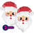 Santa Head (air-fill only) 11″ Foil Balloons by Prima from Instaballoons