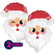 Santa Head (air-fill only) 11″ Balloons (2 count)