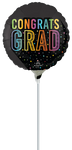 Satin Cosmic Future Grad (requires heat-sealing) 4″ Foil Balloon by Anagram from Instaballoons