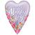 Satin Floral Mother's Day Heart 26″ Foil Balloon by Betallic from Instaballoons