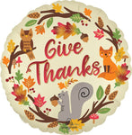 Satin Give Thanks 18″ Foil Balloon by Anagram from Instaballoons