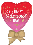 Satin Valentine's Day Better with Bows 31″ Foil Balloon by Anagram from Instaballoons