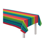 Serape Stripe Flannel-Backed Vinyl Table Cover by Amscan from Instaballoons