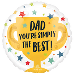 Simply the Best Dad 17″ Foil Balloon by Anagram from Instaballoons