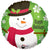 Snowman Happy Holidays (requires heat-sealing) 9″ Foil Balloons by Convergram from Instaballoons