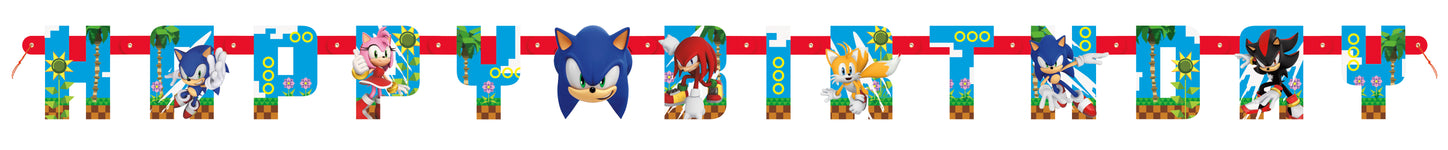 Sonic The Hedgehog Birthday Banner by Unique from Instaballoons