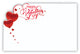 Enclosure Card - Happy Valentine's Day Red Hearts Script (50 count)